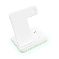 Wholesales 3in1 Universal Wireless Fast Charger For Cellphone Smart Watch Earphone Charging with LED Pedestal W26